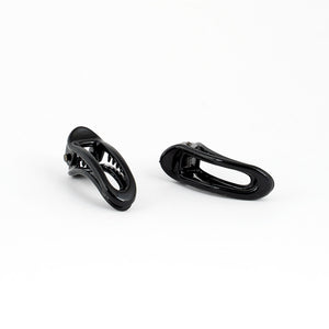 Small Black Plastic Alligator Clip - Pair