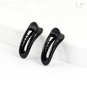 Small Black Plastic Alligator Clip - Pair