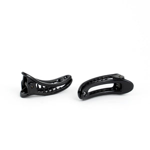 Small Black Plastic Alligator Clip - Pair