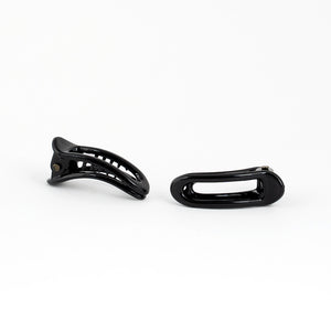 Small Black Plastic Alligator Clip - Pair