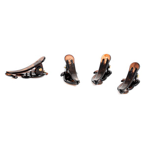 Mini Dolphin Brown Beak Clip - Pack of 4