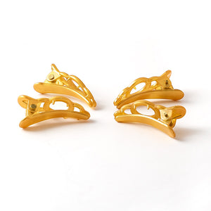 Mini Gold Plastic Beak Clips - Pack of 4