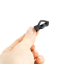 Load image into Gallery viewer, Mini Hearts Black Plastic Beak Clips - Pair