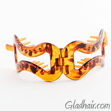 Load image into Gallery viewer, Tortoise Clincher Snap Lock Plastic Ponytail