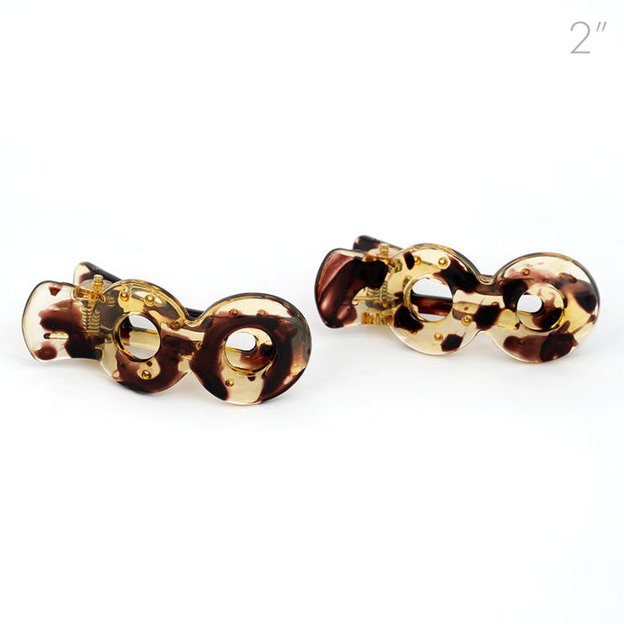 Small Circles Plastic Beak Clips - Pair