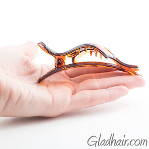 Tortoise Ribbon Style Plastic Fork Beak Clip