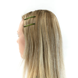 Green Side Hair Pins - Pair