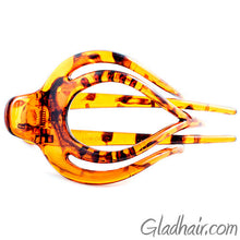 Load image into Gallery viewer, Tortoise Plastic Forked Beak Clip