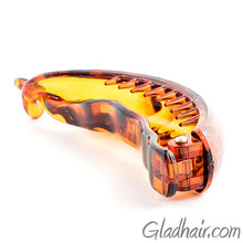 Load image into Gallery viewer, Tortoise Plastic Banana Fish Clip