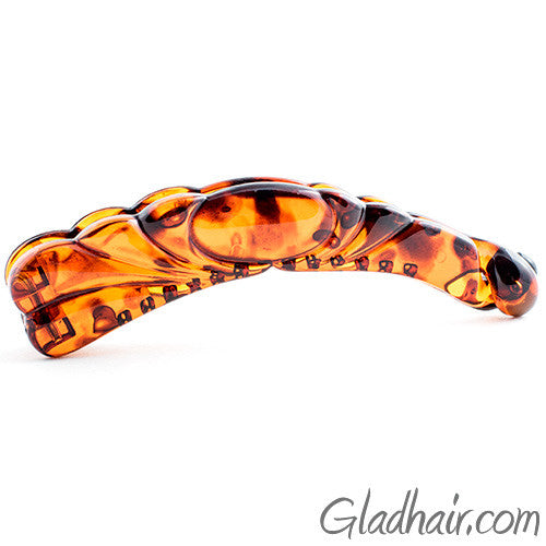 Tortoise Oval Design Plastic Banana Clip
