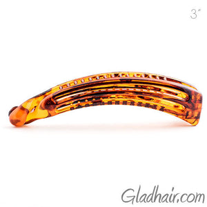 Small Tortoise Three Lines Plastic Banana Clip