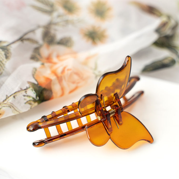 Medium Butterfly Tortoise Slim Hair Claw