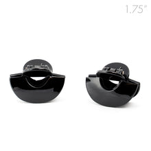 Load image into Gallery viewer, Small Black Arch Plastic Hair Claw - Pair