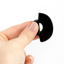 Load image into Gallery viewer, Small Black Arch Plastic Hair Claw - Pair