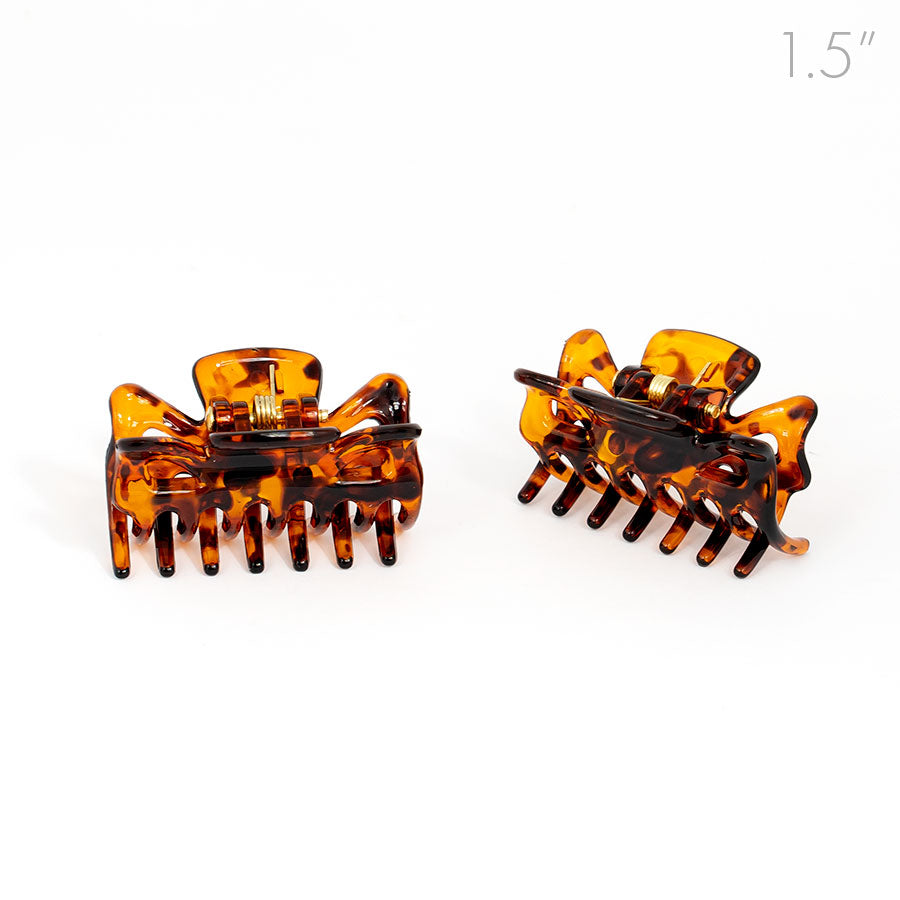 Small Unisex Tortoise Hair Claws - Pair