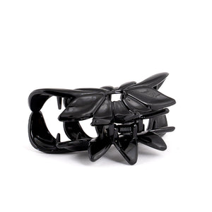 Black Medium Flower Style Curved Sided Plastic Claw