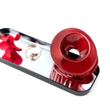 Load image into Gallery viewer, Medium Open Oval Red Plastic Hair Claw