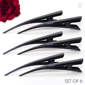 Large Metal Colored Enamel Beak Clips - Set of 6