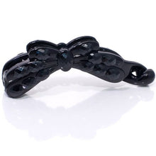 Load image into Gallery viewer, Small Black Banana Clip with Studded Design 