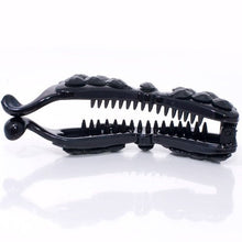 Load image into Gallery viewer, Small Black Banana Clip with Studded Design 