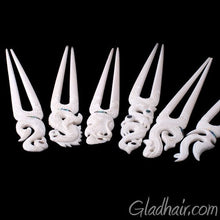 Load image into Gallery viewer, Bone and Shell Ivory Hair Pin