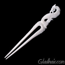 Load image into Gallery viewer, Bone and Shell Ivory Hair Pin