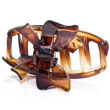 Load image into Gallery viewer, Bow Tie Cover Tortoise Shell Hair Claw 