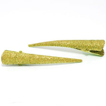 Load image into Gallery viewer, Bright Colored Glitter Beak Clips - Pair