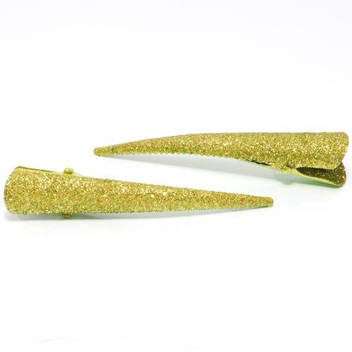 Bright Colored Glitter Beak Clips - Pair