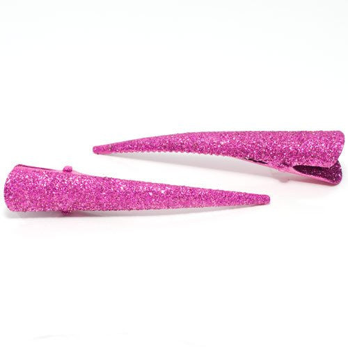 Bright Colored Glitter Beak Clips - Pair