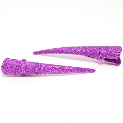 Bright Colored Glitter Beak Clips - Pair