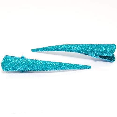 Bright Colored Glitter Beak Clips - Pair