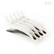 Load image into Gallery viewer, White and Back Combo Salon Duck Style Plastic Hair Claw
