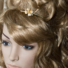 Load image into Gallery viewer, Swarovski Bobby Pin Rhinestones with Painted Flower - 1 piece