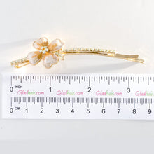 Load image into Gallery viewer, Swarovski Bobby Pin Rhinestones with Painted Flower - 1 piece