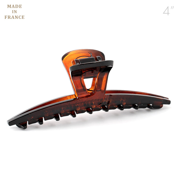 French Medium Tortoise Slim Hair Claw