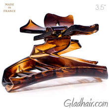 Load image into Gallery viewer, French Glossy Bow Tie Cover Tortoise Shell Hair Claw
