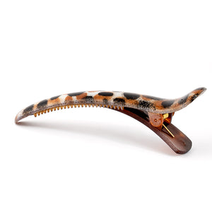 Leopard Print Plastic Prong Beak Clip - 1 Piece