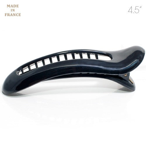 French  Large Open Oval Curved Fork Beak Plastic Salon Clip