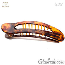 Load image into Gallery viewer, Tortoise Large Open Oval Fork Beak Salon Clip