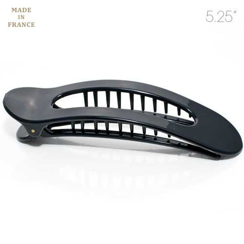 Black Large Open Oval Fork Beak Salon Clip