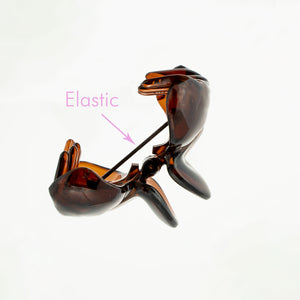 French Plastic Flower Style Hair Claw