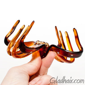 Octopus Shaped Plastic Hair Claw with Stones