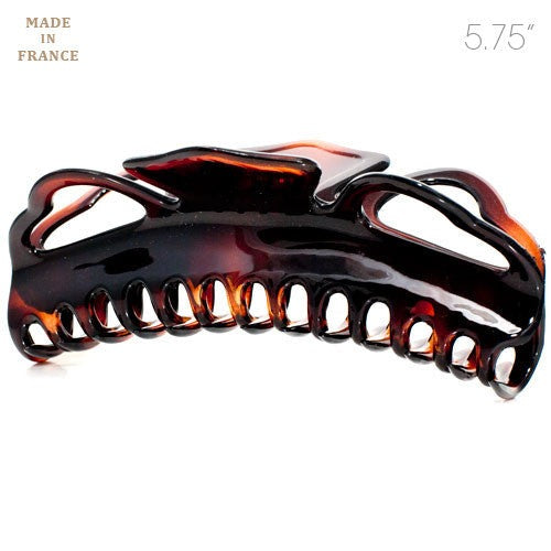 Extra Large French Tortoise Plastic Hair Clip