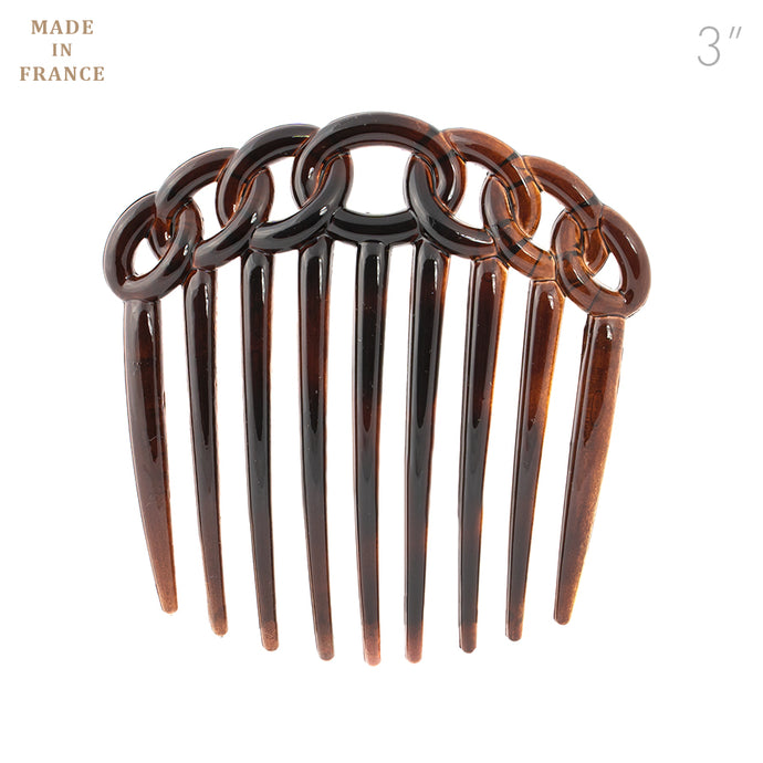 French Chain Tortoise Plastic Comb