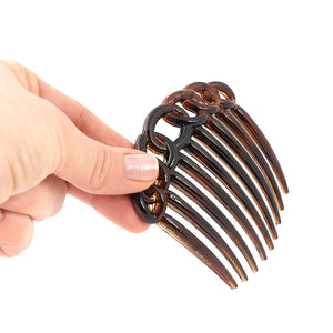 French Chain Tortoise Plastic Comb
