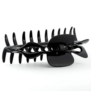 Extra Large French Plastic Black Hair Claw
