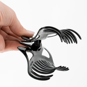 Extra Large French Plastic Black Hair Claw