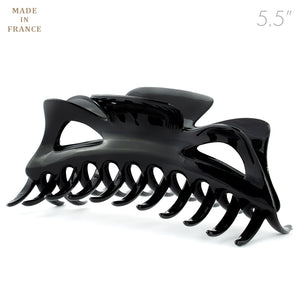 Extra Large French Plastic Black Hair Claw