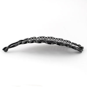 French Fancy Spiral Black Banana Hair Clip